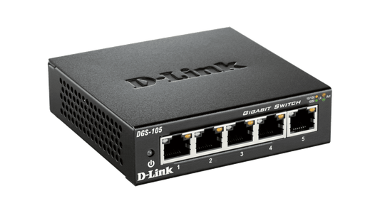 D-Link 5-port 10/100/1000 Gigabit Metal Housing Desktop Switch