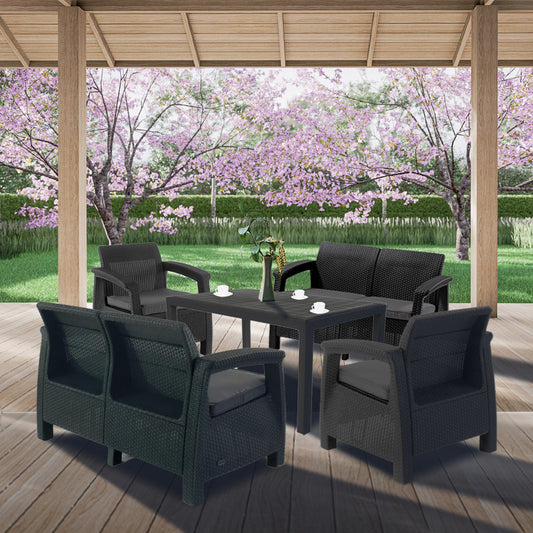 Corfu Fiesta III kerti bútor garnitúra melody asztallal