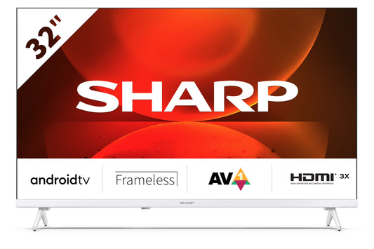 SHARP 32FH2EW 80cm-es HD Android LED TV, fehér