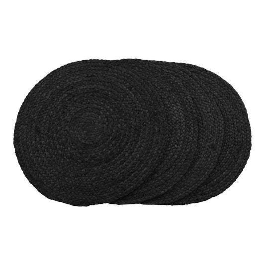 Bombay asztali alátét, jutafonat, sötétszürke, kerek 38 cm 4 db