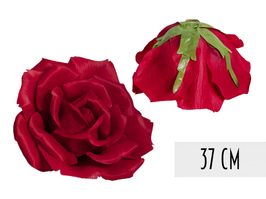 RÓZSAFEJ ÓRIÁS PIROS 37CM