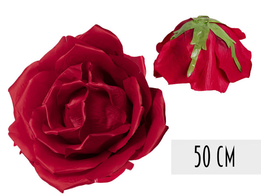RÓZSAFEJ ÓRIÁS PIROS 50CM