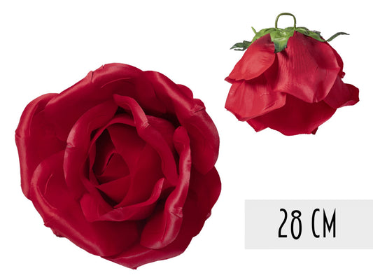 RÓZSAFEJ ÓRIÁS PIROS 28CM
