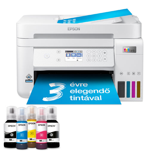 Epson EcoTank L6276 színes tintasugaras A4 MFP, ADF, duplex, LAN, WIFI, fehér