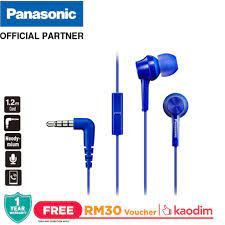 Panasonic RP-TCM115E kék mikrofonos, vezetékes fülhallgató
