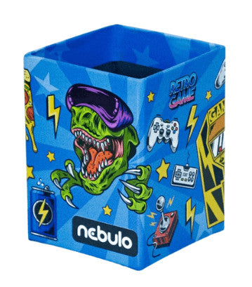 Gamer asztali ceruzatartó, karton 8x8x10cm, Nebulo