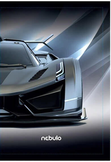 Sportautó füzetbox A/4, Nebulo