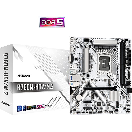ASROCK Alaplap S1700 B760M-HDV/M.2 INTEL B760, mATX