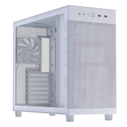 ASUS Ház Prime AP303, Tápegység nélkül, Fehér, Üvegfalú