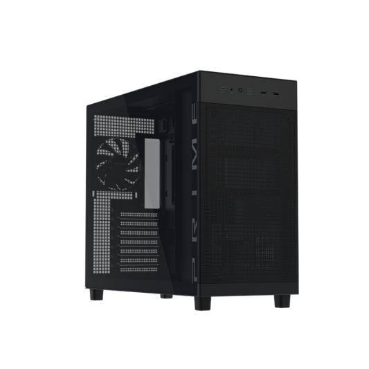 ASUS Ház Prime AP303, Tápegység nélkül, Fekete, Üvegfalú