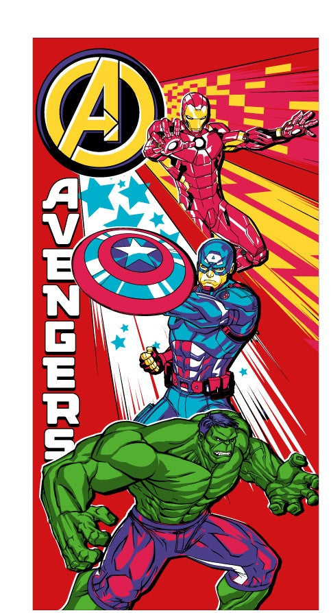 Bosszúállók gyorsan száradó gyerek strandtörölköző - 70x140 - piros