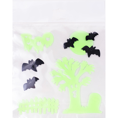 Ablakzselé 20x25 cm foszforeszkáló denevér