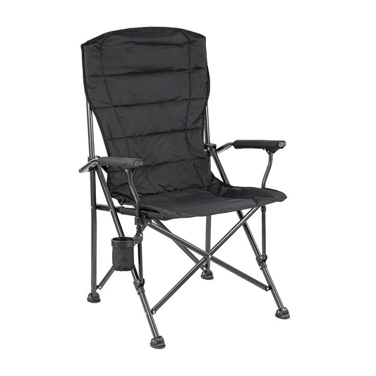 Leziter XL karfás horgász szék pohártartóval fekete