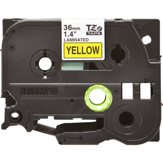 BROTHER szalag TZe-661, Sárga alapon Fekete, Laminált, 36mm 1.4", 8 méter