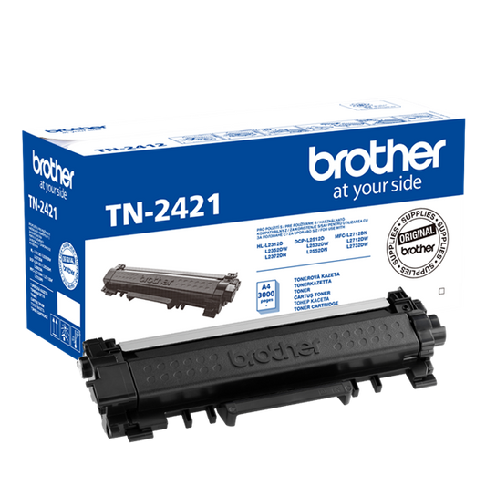 BROTHER Toner TN-2421, Nagy kapacitású - 3000 oldal (ISO/IEC 19752), Fekete