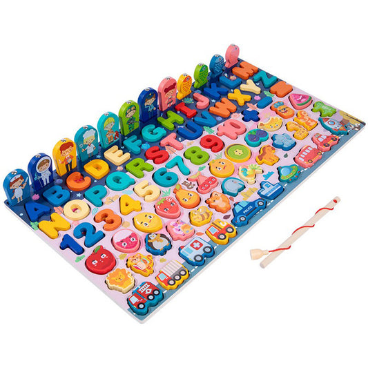 6 az 1-ben formabeillesztő és oktató Montessori fajáték