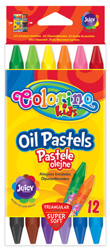 Olajpasztell kréta készlet, 12 db-os, Colorino, háromszög test