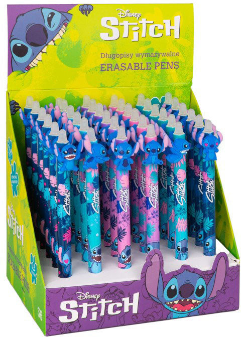 Radírozható golyóstoll, nyomógombos, Stitch