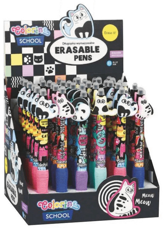 Radírozható golyóstoll, nyomógombos, Kittens, cicás, Colorino School