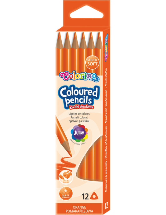 Színes ceruza, Colorino, háromszög test, narancs