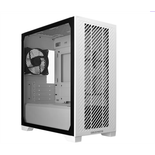 COOLER MASTER Ház Micro-ATX Elite 301 White Lite, Tápegység nélkül, fehér