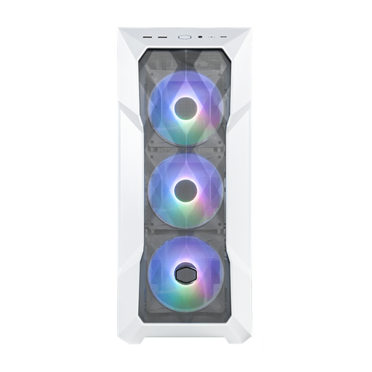 COOLER MASTER Ház ATX MasterBox TD500 MESH V2, Tápegység nélkül, Edzett Üveg, fehér