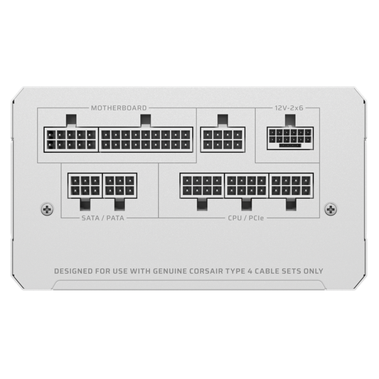 CORSAIR Tápegység Moduláris, RM1000e, 1000W, 12cm, ATX 3.1, PCIe 5.1, BOX, Cybenetics Gold, fehér