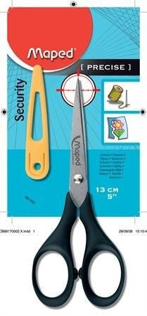 Olló, iskolai, 13 cm, Maped Genius élvédővel