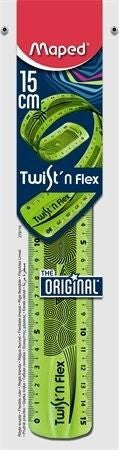 Vonalzó 15cm, műanyag, törhetetlen, Maped Twist and Flex, többféle színben