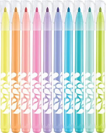 Filctoll készlet 10 db-os, 2,8 mm, kimosható, Maped Color Peps Pastel, pasztell