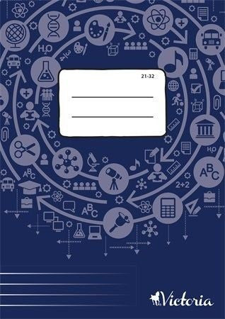 Victoria tűzött füzet A/5, 32 lap vonalas (21-32)