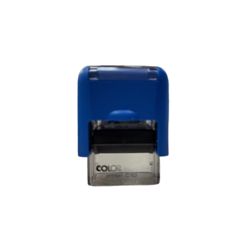 Colop Szövegbélyegző Printer C10 kék ház kék párnával 10x27 mm -új