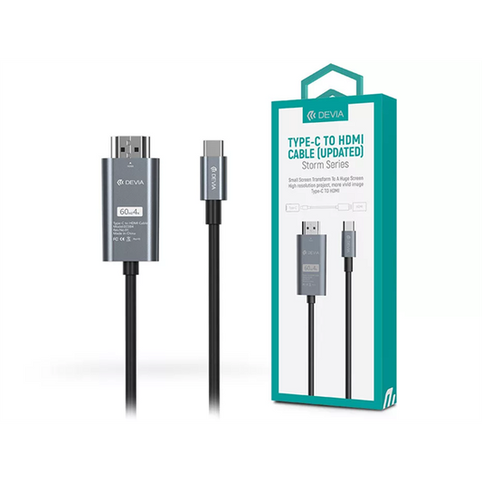 DEVIA ST399145 DEVIA USB TYPE-C - HDMI KÁBEL 2 M-ES VEZETÉKKEL