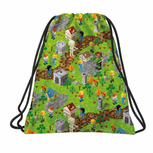 Minecraft mintás tornazsák, 41x35cm, BackUp, 2025, A61