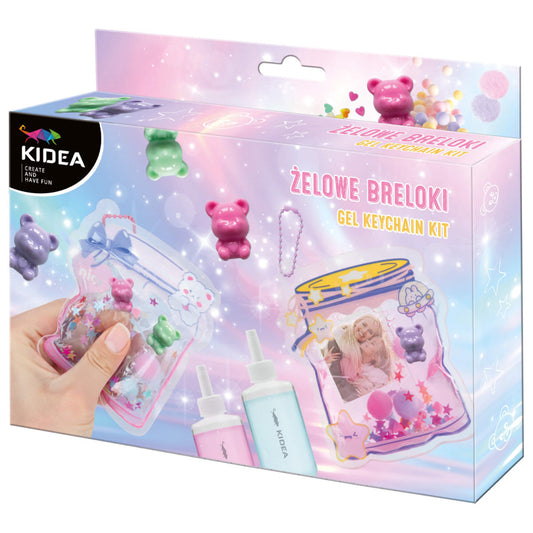 Kidea gél kulcstartó készítő készlet díszekkel