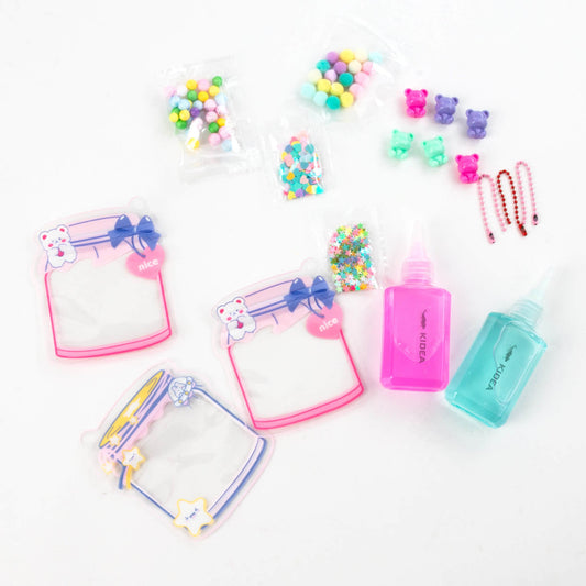 Kidea gél kulcstartó készítő készlet díszekkel