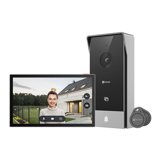 EZVIZ HP5 színes video kaputelefon, 7 hüvelykes átmérő, távoli nyitás, 2 vezeték, beépített csengő, kétirányú beszéd