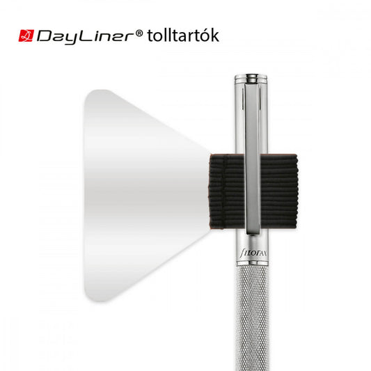 Dayliner gumis tolltartó határidőnaplóhoz, fekete