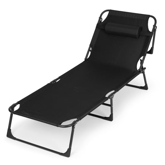 Összecsukható horgász ágy fekete
