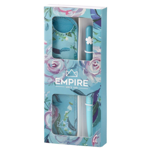 Golyóstoll Burgeon kék 1,0 mm kék tintával, eco bőr tokkal