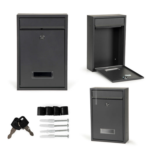 Postaláda horganyzott acélból antracit