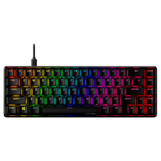 HP HYPERX vezetékes mechanikus gaming billentyűzet Alloy Origins 65 RGB piros switch - amerikai lokalizáció