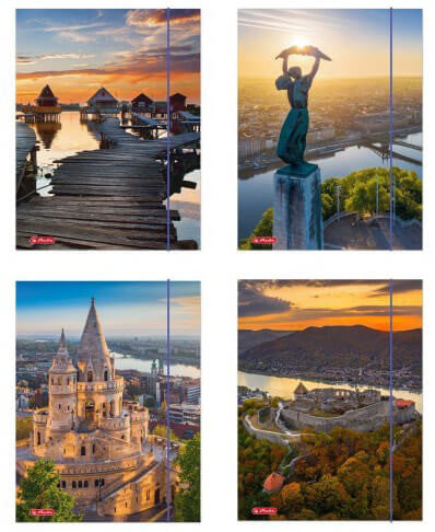 Herlitz gumis mappa A/5, City, többféle