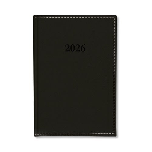 Határidőnapló Period Chamois A/5 napi körbev. fekete 2026