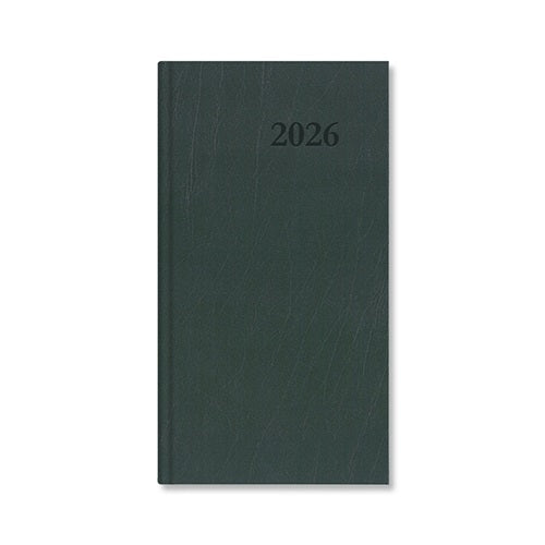 Határidőnapló Period Standard Zsebnaptár álló zöld műbőr 2026