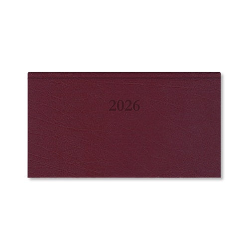 Határidőnapló Period Standard Zsebnaptár fekvő bordó műbőr 2026