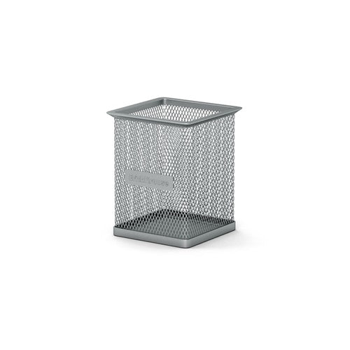 Írószertartó ErichKrause fémhálós 8x9.5 cm ezüst