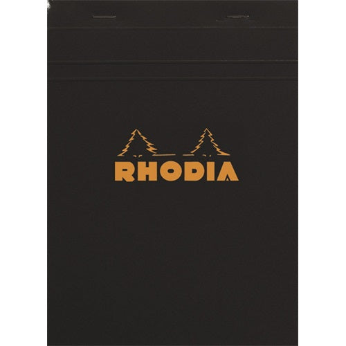Jegyzettömb Clairefontaine Rhodia Black A/4 80 lapos vonalas margós