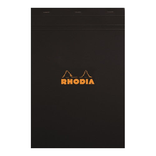 Jegyzettömb Clairefontaine Rhodia Black A/5 80 lapos vonalas margós