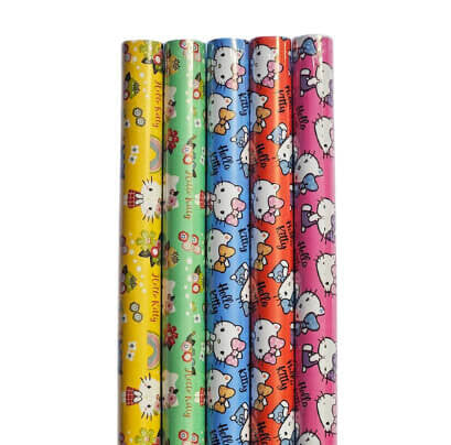 Csomagolópapír, hengeres, 70x200cm, Hello Kitty, 5 féle szín